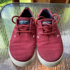 Red Sperry “Bodie” top-sider. Size 1M